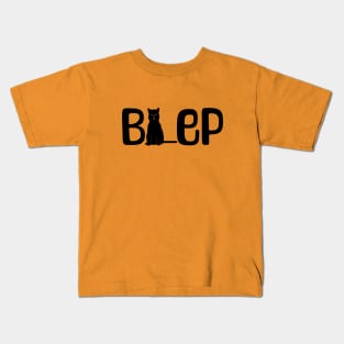 Blep - cat (black cat version) Kids T-Shirt